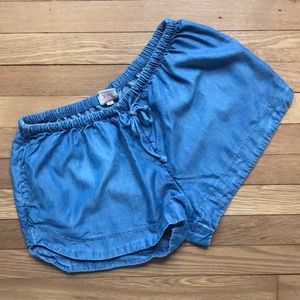 Loose Fit Chambray Shorts, NWOT